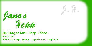 janos hepp business card